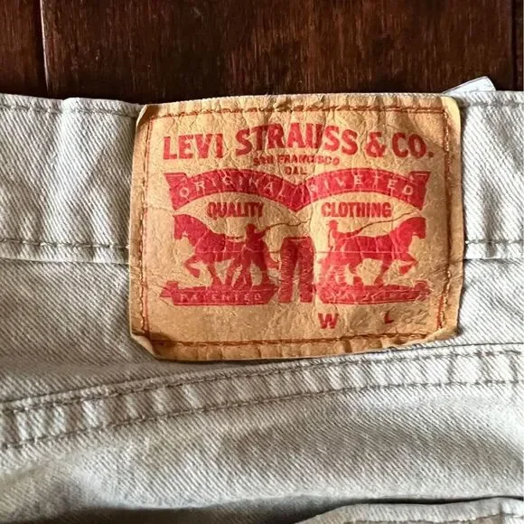 Levi’s Mens Khaki Jeans Denim- size 31 - Picture 4 of 7